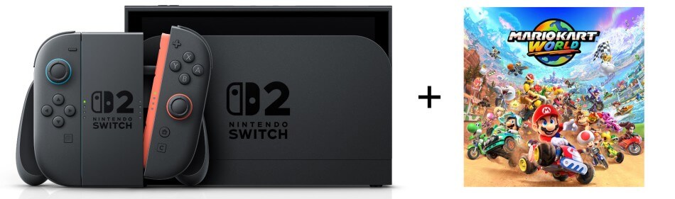 Nintendo Switch 2 termékkép Mario Kart World játékkal