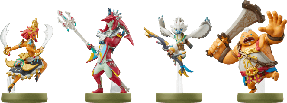 Négy Sage amiibo figura a The Legend of Zelda: Tears of the Kingdom játékhoz